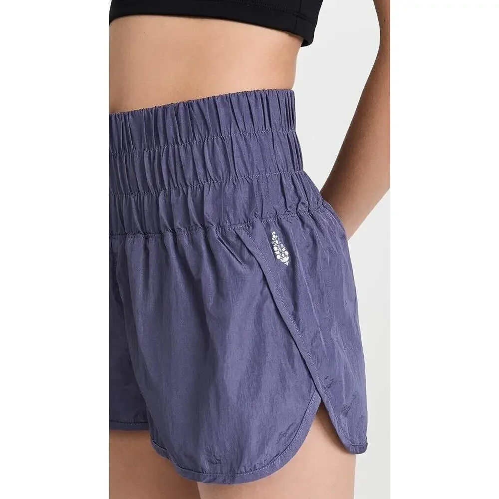 ✨2/$20 FP Movement Free People The Way Home Short Smocked Purple Shorts XS Run